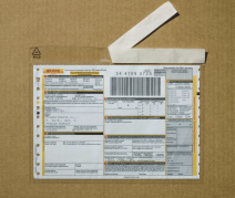 Самоклеящийся прозрачный конверт для сопроводительной документации при транспортировки груза