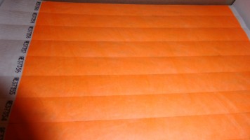 Контрольные бумажные браслеты неон оранжевый
